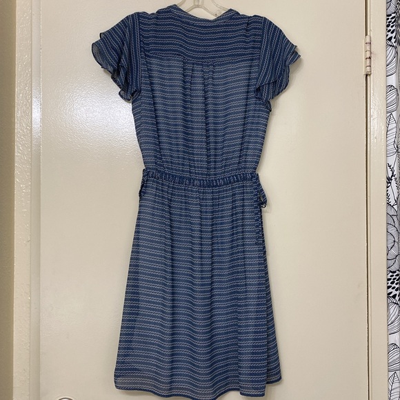 3/$15 Blue and white print mini dress - Picture 4 of 5